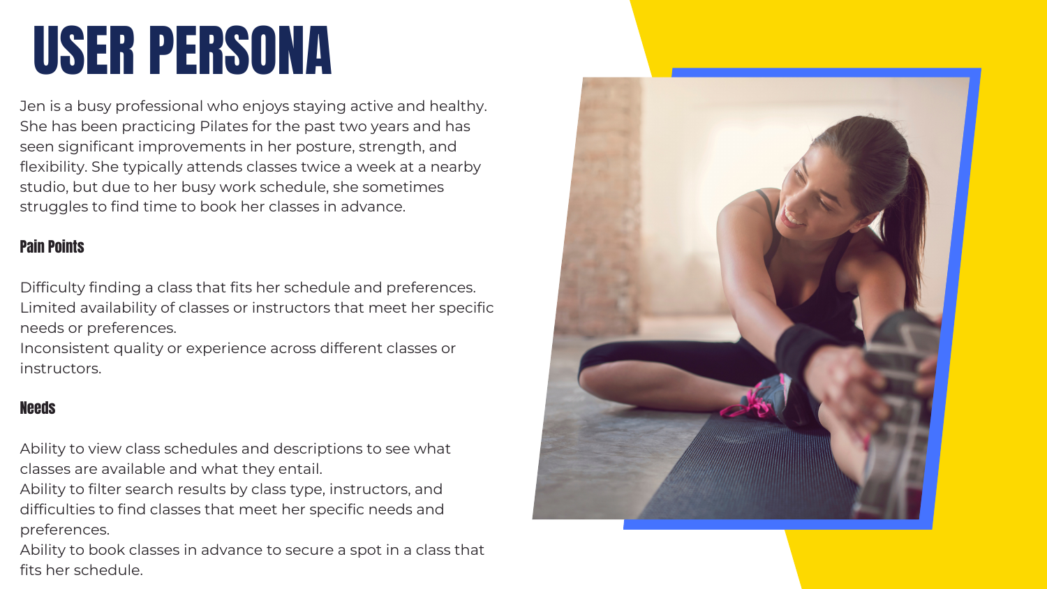 CoreLab course persona Jen