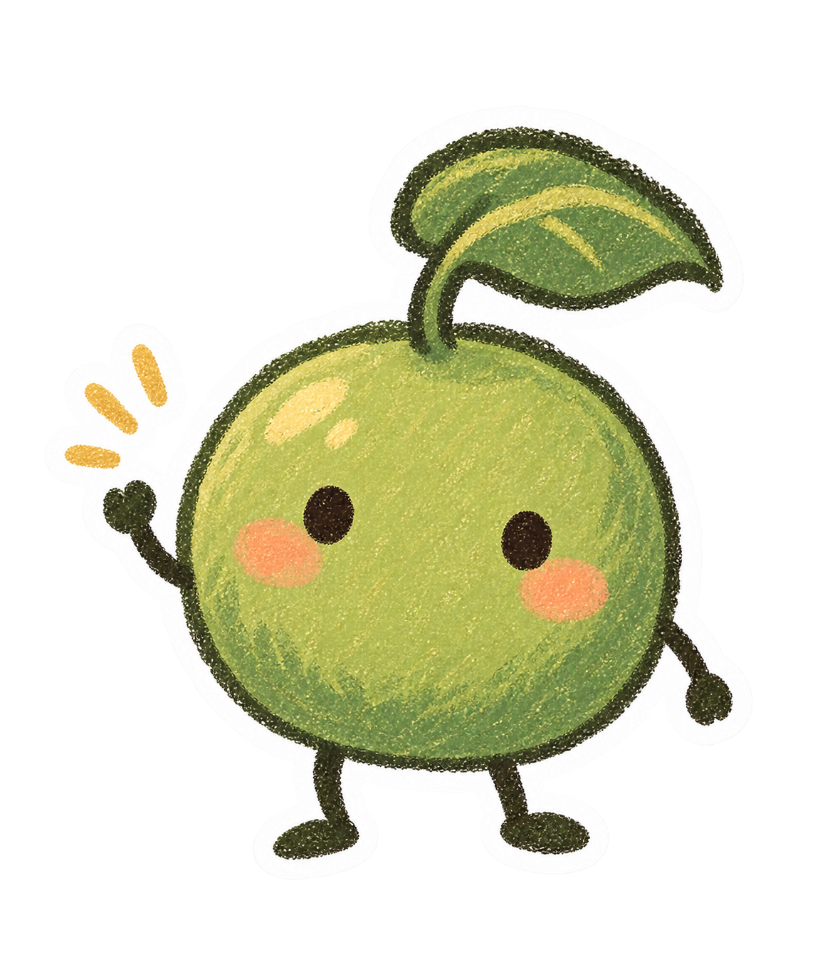 A waving Junimo from Stardew Valley